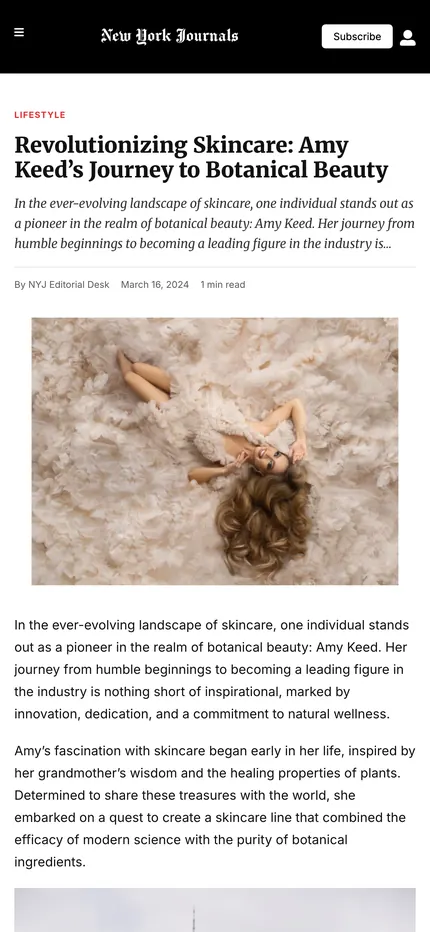 Feature page on The NY Journals