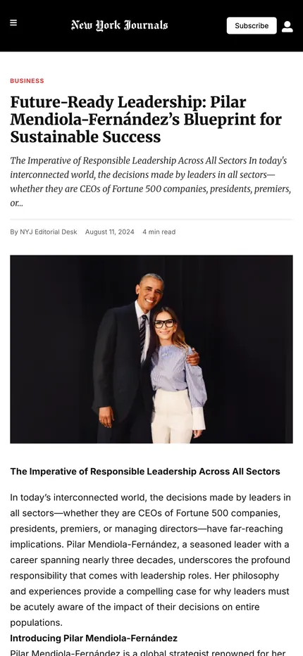 Feature page on The NY Journals