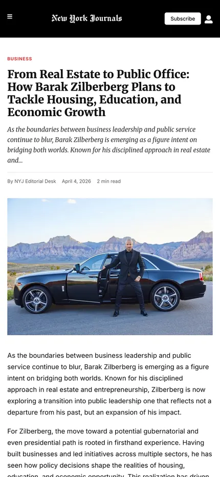 Feature page on The NY Journals