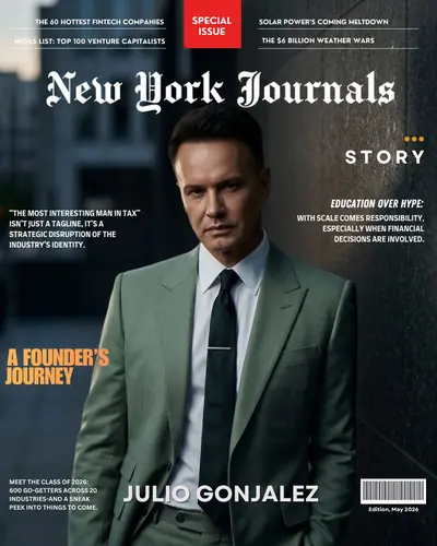 The NY Journals cover featuring Julio Gonzalez